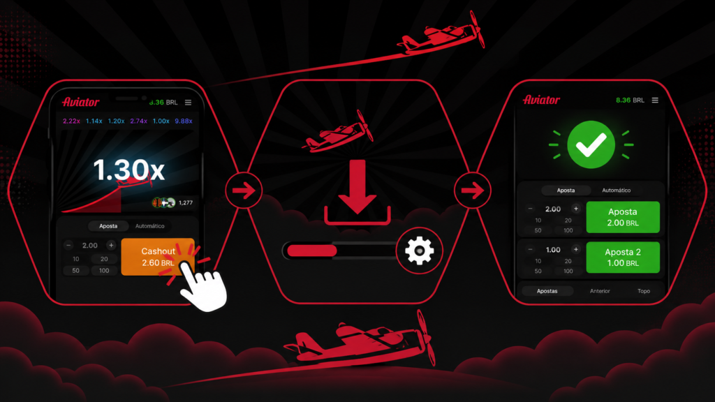 Aviator online game crash multiplier climbing on an Android phone